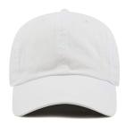 The Hat Depot Women Men Blank Washed Low Profile Cotton and Denim Baseball Cap Hat (White)