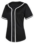 Baseball Jersey Women Shirt Button Down Blank Softball Jersey Short Sleeve Hip Hop Active Hipster Shirts
