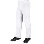Champro MVP OB OpenBottom Loose-Fit Baseball Pant in Solid Color with Reinforced Double Knee, White, Adult Medium