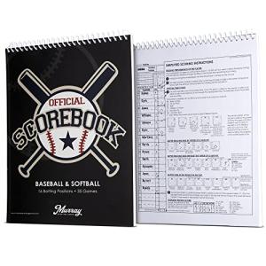 Murray Sporting Goods Baseball & Softball Scorebook - 35 Games Score Book - Score Keeping Book for Stats - Adult, Youth, Little League Baseball Softball Scorebook for Scorekeepers (1)