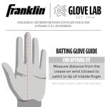 Franklin Sports MLB Baseball Batting Gloves - Shok-Sorb X Batting Gloves for Baseball + Softball - Adult + Youth Padded Non-Sting Pairs - White - Adult Small