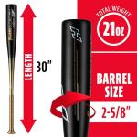 Franklin Sports Metal Youth Baseball Bat - Heist Kids Bats for Ages 8-12 - 2 5/8" Inch Big Barrel - Youth Drop -9 - USA Baseball Approved - 30" Inch / 21oz. - Black Heist 900