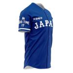 OEQVUWH Men's Japanese Baseball Jerseys #17 Hip Hop Short Sleeves Japan Baseball Jersey Shirts Stitched (Blue, Size XL)