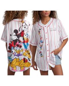 Disney Womens Baseball Jersey - Mickey Mouse Lightning McQueen Marie, Lilo and Stitch Womens Baseball Shirt, Size Medium, Mickey & Friends