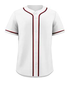 KXK Blank Baseball Jersey for Men Casual Button Down Shirts Short Sleeve Active Team Sports Uniform