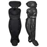 Champro Optimus MVP Double Knee Baseball Catcher’s Leg Guards, 16.5" Length, Black, CG100B