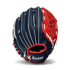 Franklin Sports Baseball and Softball Glove - Field Master - Baseball and Softball Mitt , Red, White, Blue, 14.0"