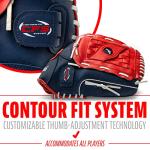 Franklin Sports Baseball and Softball Glove - Field Master - Baseball and Softball Mitt , Red, White, Blue, 14.0"