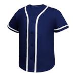 EALER BJK80 Series Kids Baseball Jersey Softball Jersey Button Down Shirts Navy Size 6T