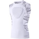 Cabasse Youth Chest Protector, Heart-Guard/Sternum Protection Shirt for Baseball, Football, T Ball, Lacrosse & Goalies (Medium, White/Camo (Crewneck))