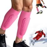 XZQTIVE Soccer Shin Guards Shin Defender for Kids Youth Adult, Ski Shin Guards Calf Compression Sleeve with Honeycomb Shin Pads