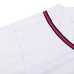 DEHANER Plain White Baseball Jersey - Men Women, Hip Hop Hipster Button-Up, 90s 00s Streetwear, Red/Navy Stripe, Size Large