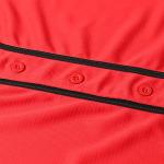 Mens Blank Plain Baseball Jersey Button Down Shirts Sports Hip Hop Hipster Jersey S-3XL(Red,Medium)