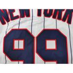 ETKWQPG Stitched 99 Baseball Jerseys 90s Hip Hop Button Down Baseball Shirts for Party Xmas (White, Size XL)