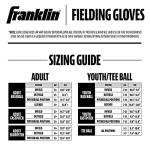 Franklin Sports Teeball Recreational Series Fielding Left Hand Glove with Baseball, 9.5-Inch, Black/Graphite/White