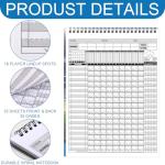 Qilery 2 Pcs Baseball Scorebook Softball Score Keeping Book 35 Games Score Book Large Print Baseball Scorebook Official College Coaching Accessories for Stats Scorekeepers, 11.6 x 8.3''(Stylish)