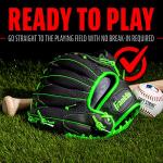 Franklin Sports Teeball Infinite Web/Shok-Sorb Combo Series Fielding Left Hand Glove, 10.5-Inch, Graphite/Lime