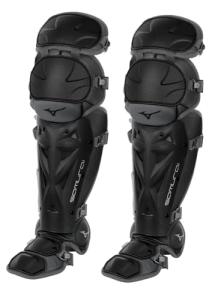 Mizuno Samurai Fastpitch Softball Women's Shin Guards 16", BLACK-GREY