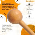 Baseball Hammer, Baseball Softball Glove Mallet, One-Piece Mallet, Baseball Glove Shaping Hammer with 2Pcs Baseball Lock, Glove Mallet 12inch 11inch