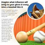 Baseball Hammer, Baseball Softball Glove Mallet, One-Piece Mallet, Baseball Glove Shaping Hammer with 2Pcs Baseball Lock, Glove Mallet 12inch 11inch