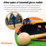 Baseball Hammer, Baseball Softball Glove Mallet, One-Piece Mallet, Baseball Glove Shaping Hammer with 2Pcs Baseball Lock, Glove Mallet 12inch 11inch