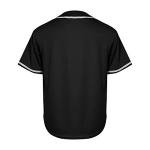 Youth Baseball Jersey Blank Boys T Shirt Button Down Hip Hop Fashion Sport Shirts Tops for Girls S-XL (Small, Youth Black)