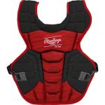 Rawlings | VELO 2.0 Catcher's Chest Protector | Baseball | Intermediate - 15 1/2" | Black/Scarlet
