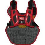 Rawlings | VELO 2.0 Catcher's Chest Protector | Baseball | Intermediate - 15 1/2" | Black/Scarlet