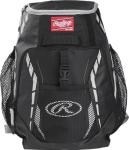Rawlings | R400 Backpack Equipment Bag | Black (16" H x 12" L x 7.5" D )