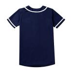 EALER BJW80 Womens Button Down Baseball Jersey, Blank Softball Team Uniform, Hip Hop Hipster Plain Tshirts Short Sleeve Active Tee Shirts Navy