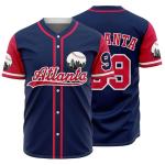 ETKWQPG Men's 99 Baseball Jerseys 90s Hip Hop Button Down Baseball Shirts for Party Stitched (Blue, Size 2XL)