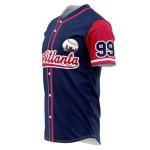 ETKWQPG Men's 99 Baseball Jerseys 90s Hip Hop Button Down Baseball Shirts for Party Stitched (Blue, Size 2XL)