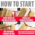 Franklin Sports MLB Dr. Glove Deluxe Lacing Kit Natural, 4 ft. Rawhide Lacing, 48"