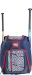 Rawlings | CHAOS Backpack Bag Series | Youth Baseball & Fastpitch Softball | Red/White/Blue