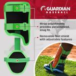 Guardian Baseball Leg Guard Youth and Adult | Right & Left Handed Hitters | Baseball Shin Guards Batting | Ankle Guard | Adjustable | Lightweight Flexible - Adult, Neon Coral