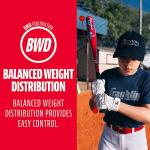 Franklin Sports Kids Metal Tball + Baseball Bat - Venom Youth Aluminum Teeball Bat - USA Baseball Certified for Boys + Girls Tee Ball - 26" inches/ 13oz - Drop -13 - Red