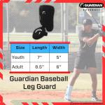 Guardian Baseball Leg Guard Youth and Adult | Right & Left Handed Hitters | Baseball Shin Guards Batting | Ankle Guard | Adjustable | Lightweight Flexible - Adult, Neon Coral