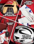 Rawlings | CHAOS Backpack Bag Series | Youth Baseball & Fastpitch Softball | Red/White/Blue