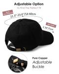 Womens Satin Lined Unstructured Baseball Cap Unisex Silk Lining Washed Cotton Adjustable Vintage Dad Hat Black