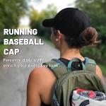 Womens Satin Lined Unstructured Baseball Cap Unisex Silk Lining Washed Cotton Adjustable Vintage Dad Hat Black