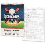 HIGHRAZON Baseball Softball Scorebook, 35 Games -16 Player Score Keeping Book for Stats, 12" x 9" Softball Baseball Score Book for Coaches, Youth, Scorekeepers and Family