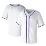 Aizqaoalk Blank Baseball Jerseys for Men Shirts Short Sleeve Hip Hop Sports Casual Button Down Uniforms Hip Pop