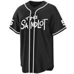 Tocament The Sandlot Baseball Jersey,#5 Squints Button Down Short Sleeve,90s Classic Breathable for Men Sports Legend Jerseys (Black,Large)