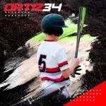 Ortiz34 Homerun Kids Tee Ball Set- David Ortiz 3-in-1 Aluminum Baseball Bat, Baseball, & Youth Baseball Glove Bundle (Made for Youth/Kids) (Volt)