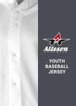 Alleson Athletic Boys' Full Button Baseball Jersey, White, Medium