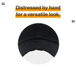 KBETHOS KBE-VINTAGE BLK Vintage Washed Cotton Baseball Cap, Black