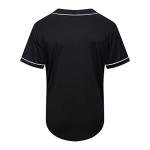 KUAIPAO Blank Baseball Jersey,Short Sleeve Plain Jersey Shirt,Sports Uniform for Men Women (White, Black, Red,Blue,S-3XL) (S, Black)