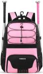 COMECOI Softball Bag, Lightweight Baseball Backpack with Shoes Compartment, Baseball Bat Bags with Fence Hook for TBall Bat & Equipment, for Batting Mitten, Helmet, for Girls, Boys, Youth, Adults