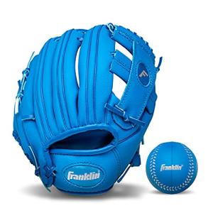 Franklin Sports 9.5" RTP Performance Teeball Glove and Ball Combo Royal - Right Handed Thrower