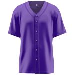 Sianline Baseball Jerseys Blank Button Down Shirts Plain Casual Short Sleeve Hipster Hip Hop Sports Adults Uniforms Purple
